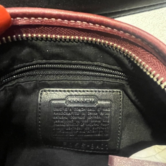 Coach Burgundy Leather Handbag - Picture 2 of 3